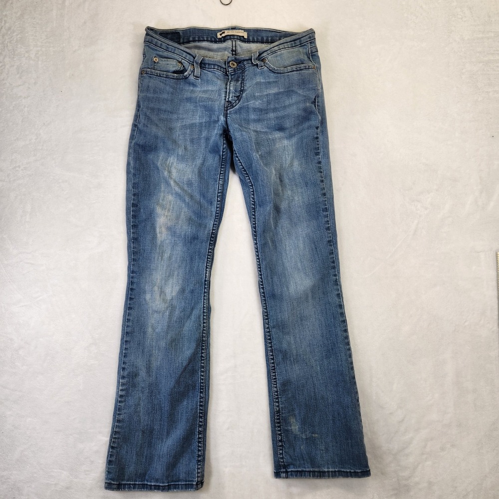 Y2K Levi's 524 Too Superlow Women Blue Denim Jeans Bootcut Size 30W‎ 30L Sz 12